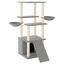 vidaXL Rascador para gatos con postes de sisal gris claro 133 cm, , large indicador imagen numero 1