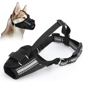 Nobleza - Bozal para Perros, Bozal de Malla Suave para Perros Grandes, Bozal Perro Ajustable, Transpirable y Cómodo, Utiliza para Evitar Que los Perros Muerdan y Ladren (XL)