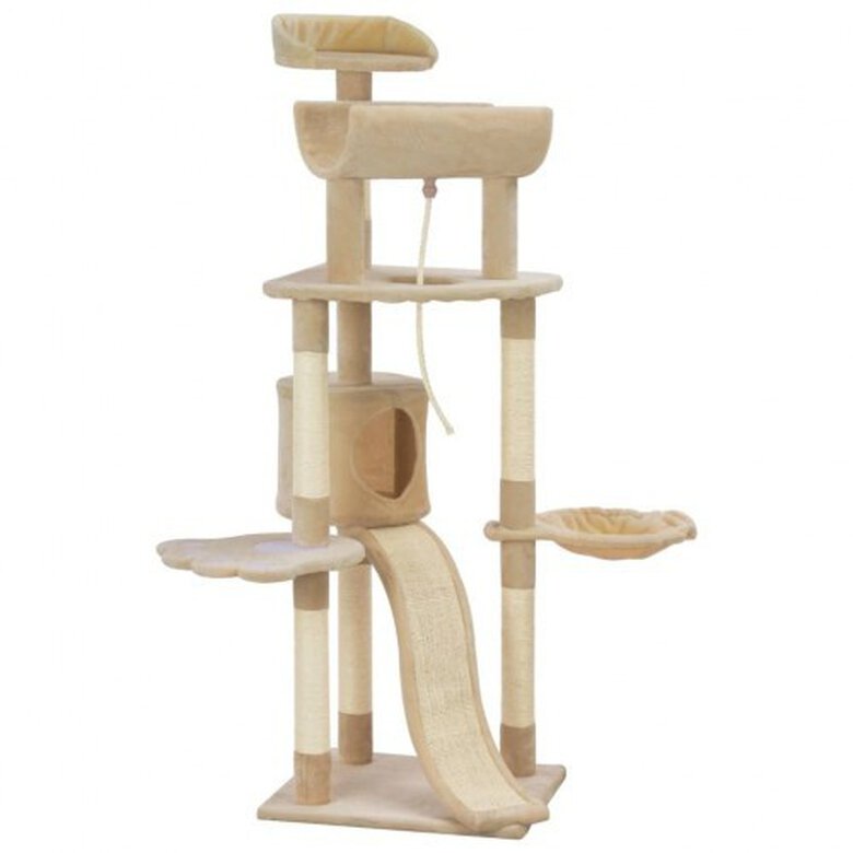 Rascador con postes de sisal para gatos color Beige, , large image number null