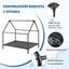 COSTWAY 2 en 1 Caseta para Perros, Casa para Perros con 2 Ventanas Enrollables, Malla Transpirable, Revestimiento de PVC Impermeable, Refugio para Perros para Interior y Exterior (64 x 91 x 86 cm), , large indicador imagen numero 5