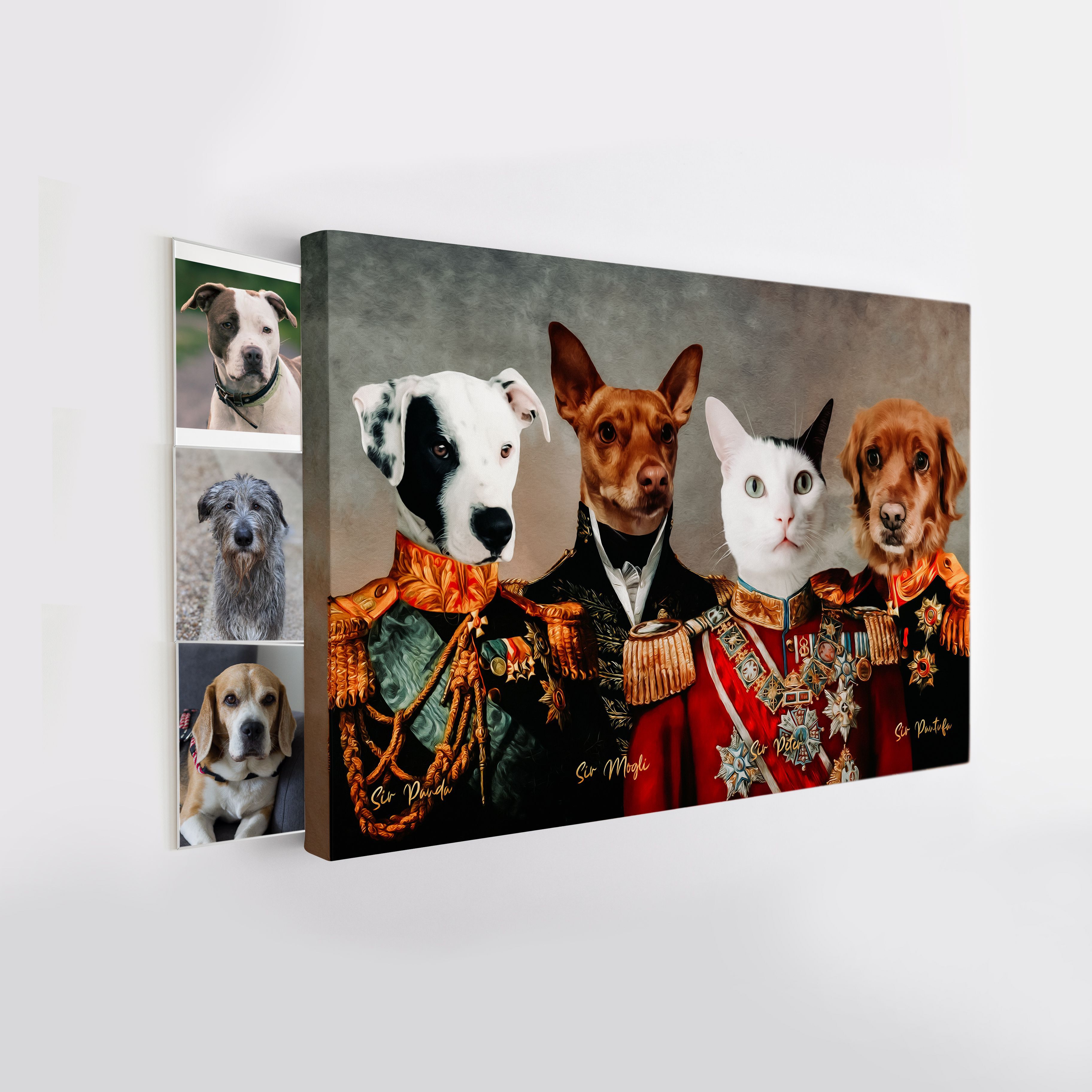 Pet Story Retrato Personalizado de Mascota Lienzo Realeza3