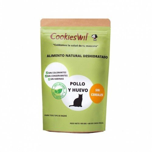 Pienso para gatos sin cereales Cookieswil huevo y pollo, , large Imagen numero 1
