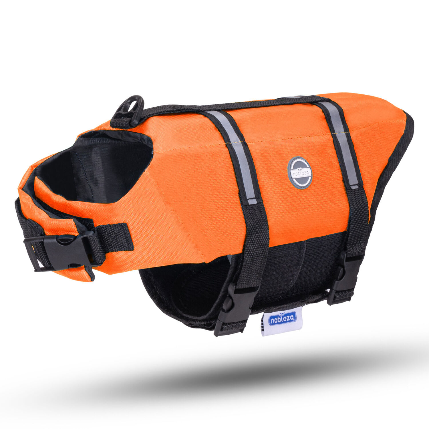 Nobleza - Chaleco Salvavidas para Perros， Flotador Perro con Tiras Reflectantes， Chaleco de Nataci&oacute;n para Perro con Alta Flotabilidad y Mango de Rescate Duradero para Nadar， Surf， Navegar， Naranja(S), , large Imagen numero 1