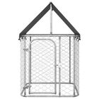 VidaXL Perrera Exterior Plateada para perros, , large image number null