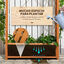 Outsunny Jardinera Enrejado con Arco Macetero con Soporte para Trepadoras Cultivos Plantas Flores Decoración en Jardín Terraza Balcón 83x36x152 cm Natural, , large indicador imagen numero 5
