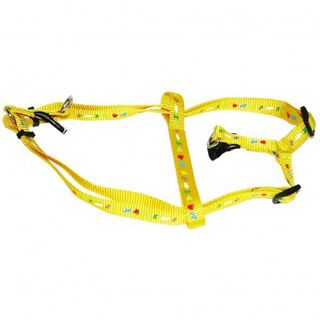 Arnés de nylon estampado para perros color Amarillo