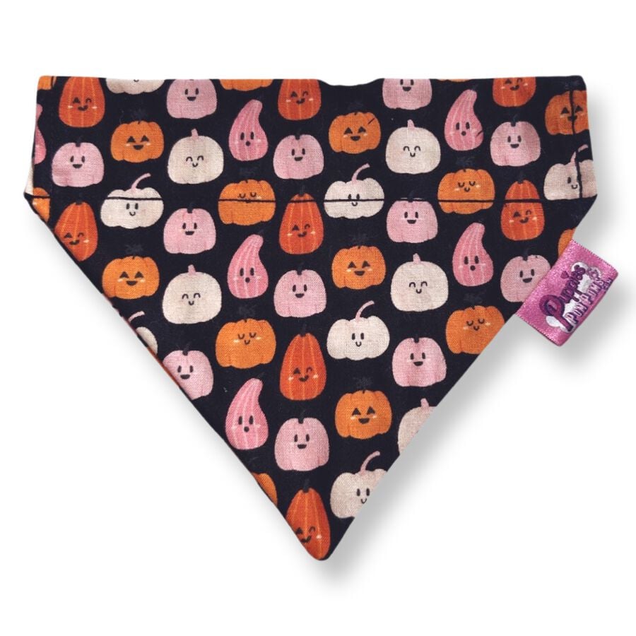 Puppies & Pom Poms Bandana Calabaza Feliz Halloween para Perro
