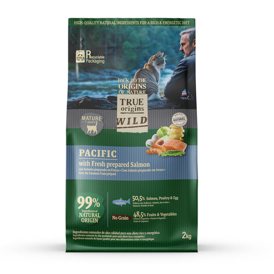 2 kg True Origins Wild Pacific Salm&oacute;n pienso para gatos senior, , large Imagen numero 2
