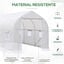 Outsunny Invernadero de Jardín 4x2x2 m Tipo Túnel con 6 Ventanas Transpirables y Puerta Enrollable con Cremallera Huerto para Cultivo Plantas Verduras Blanco, , large indicador imagen numero 4