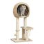 Árbol Rascador para Gatos con Caseta Bola y Cuerda de Juego color Beige., , large indicador imagen numero 1