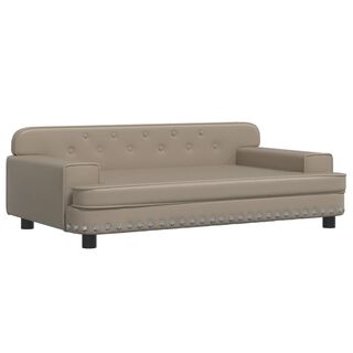 vidaXL Cama de Cuero Sintético color capuchino para perros