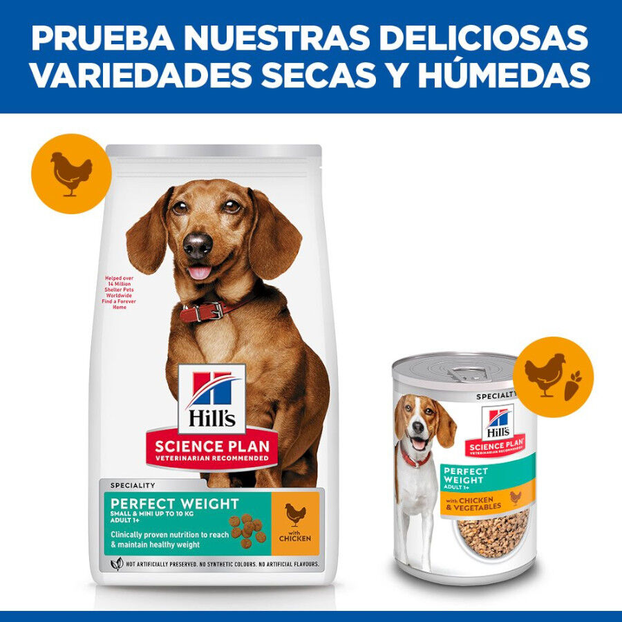 Hill&#039;s Science Plan Perfect Weight Adult Small y Mini pienso para perros thumbnail