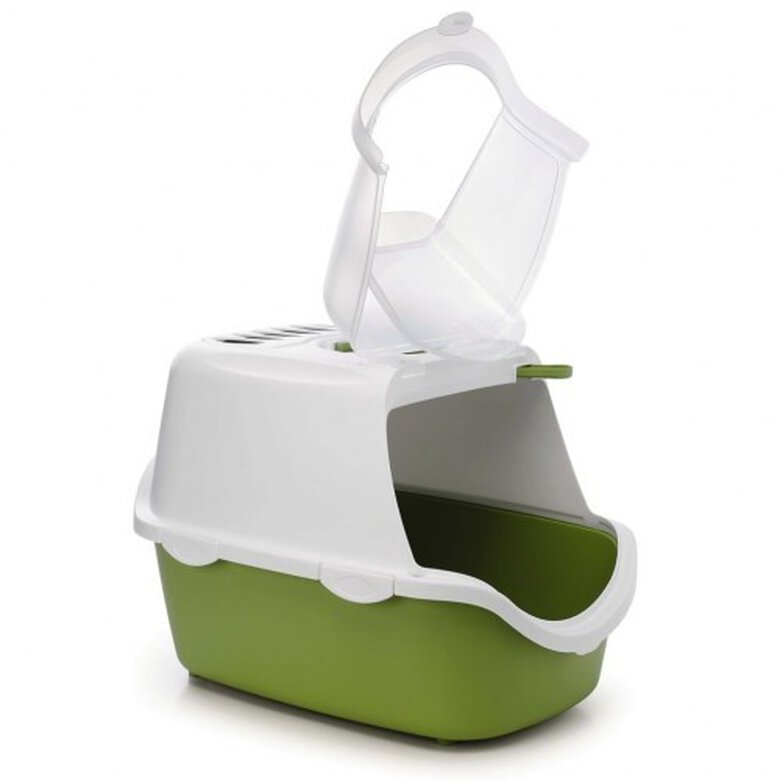 Caja de arena Cathy Easy Clean para gatos color Verde, , large image number null