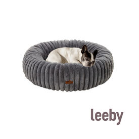 Leeby Sof&aacute; Donut Corduroy Gris para perros
