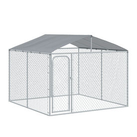 Pawhut Perrera De Exterior Plata para perro