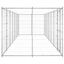 Vidaxl perrera con puerta de bisagra plateada para perros, , large indicador imagen numero 9