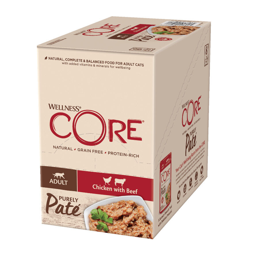 Wellness Core Adult Purely Pollo y Ternera en Paté sobre para gatos thumbnail
