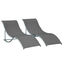 Outsunny Juego de 2 Tumbonas Plegables Tumbonas de Jardín con Marco de Aluminio en Forma de S Carga de 120 kg para Piscina Patio Terraza 165x61x63 cm Gris Oscuro, , large indicador imagen numero 1