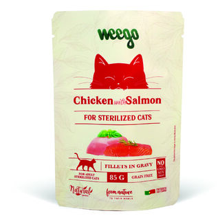 Weego Comida Húmeda de Salmón para gatos esterilizados