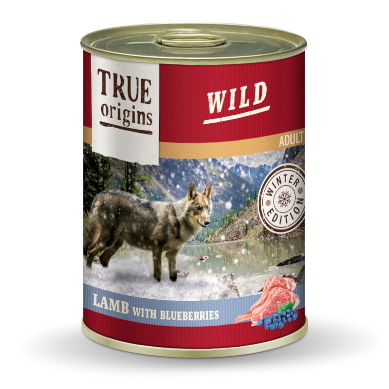 True Origins Wild Winter Edition Cordero y Arándanos lata para perros, , large image number null