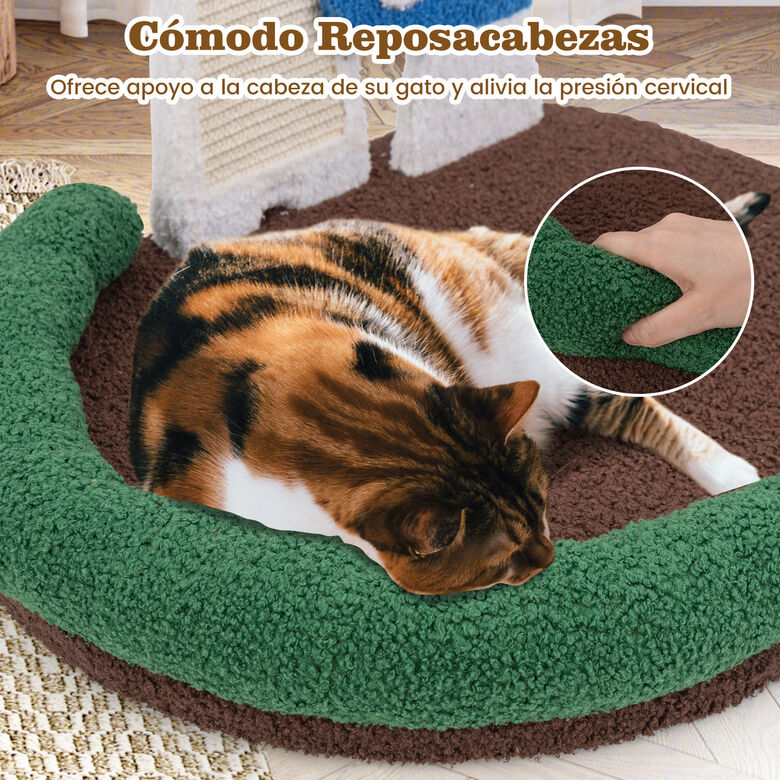 COSTWAY Cama en Forma de Seta con Rascador para Gatos thumbnail