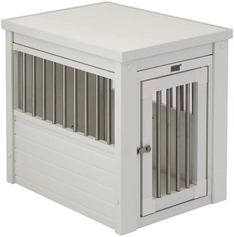 Jaula para Perros Confort Modelo Arkansas - Perrera de Interior - Fabricado con ECOFLEX - Cuatro Colores y Tres tamaños a Elegir (Blanco, M (74,9x53,6x64cm))