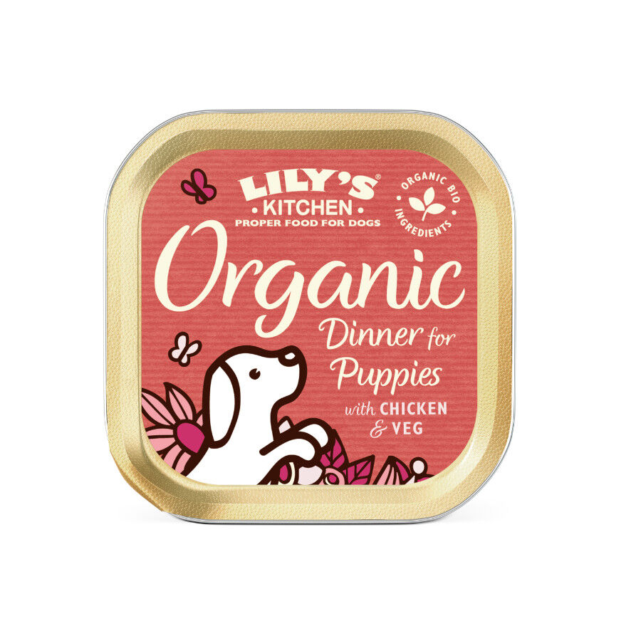 Lily&#039;s Kitchen Puppy Organic Pollo tarrina thumbnail