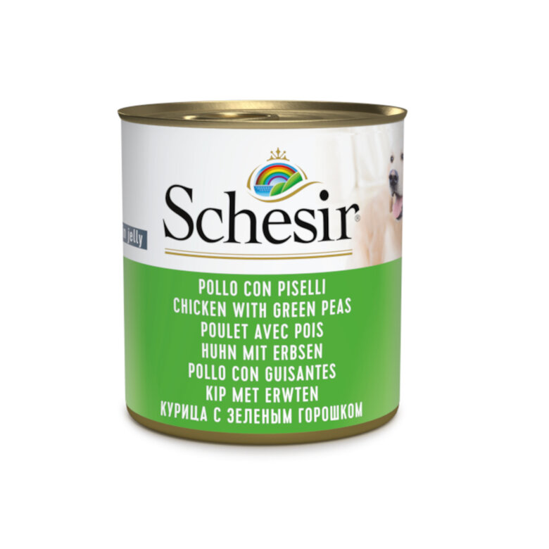 Schesir Adult pollo con guisantes lata para perros, , large image number null