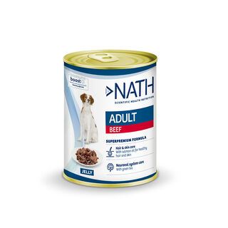 Nath Adult Ternera en gelatina lata para perros