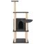vidaXL Rascador para gatos con postes de sisal gris oscuro 132 cm, , large indicador imagen numero 2