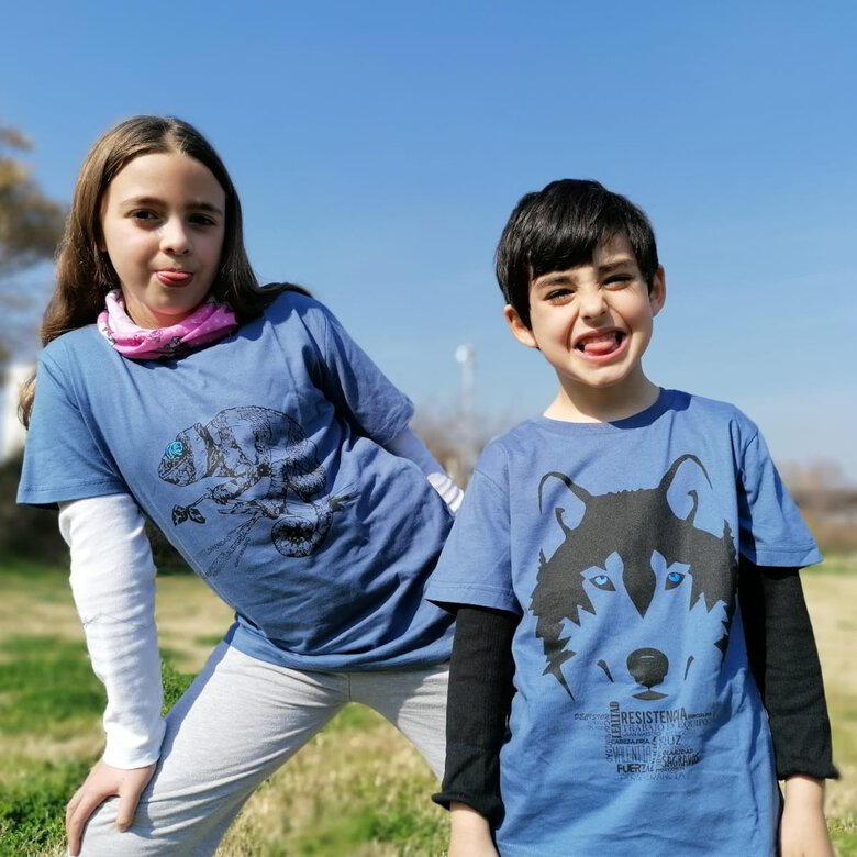 Camiseta niño/a lobo color Blanco, , large image number null