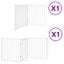 vidaXL Puerta para Perros Plegable Paneles Puerta de Seguridad Madera de &Aacute;lamo, , large indicador imagen numero 1