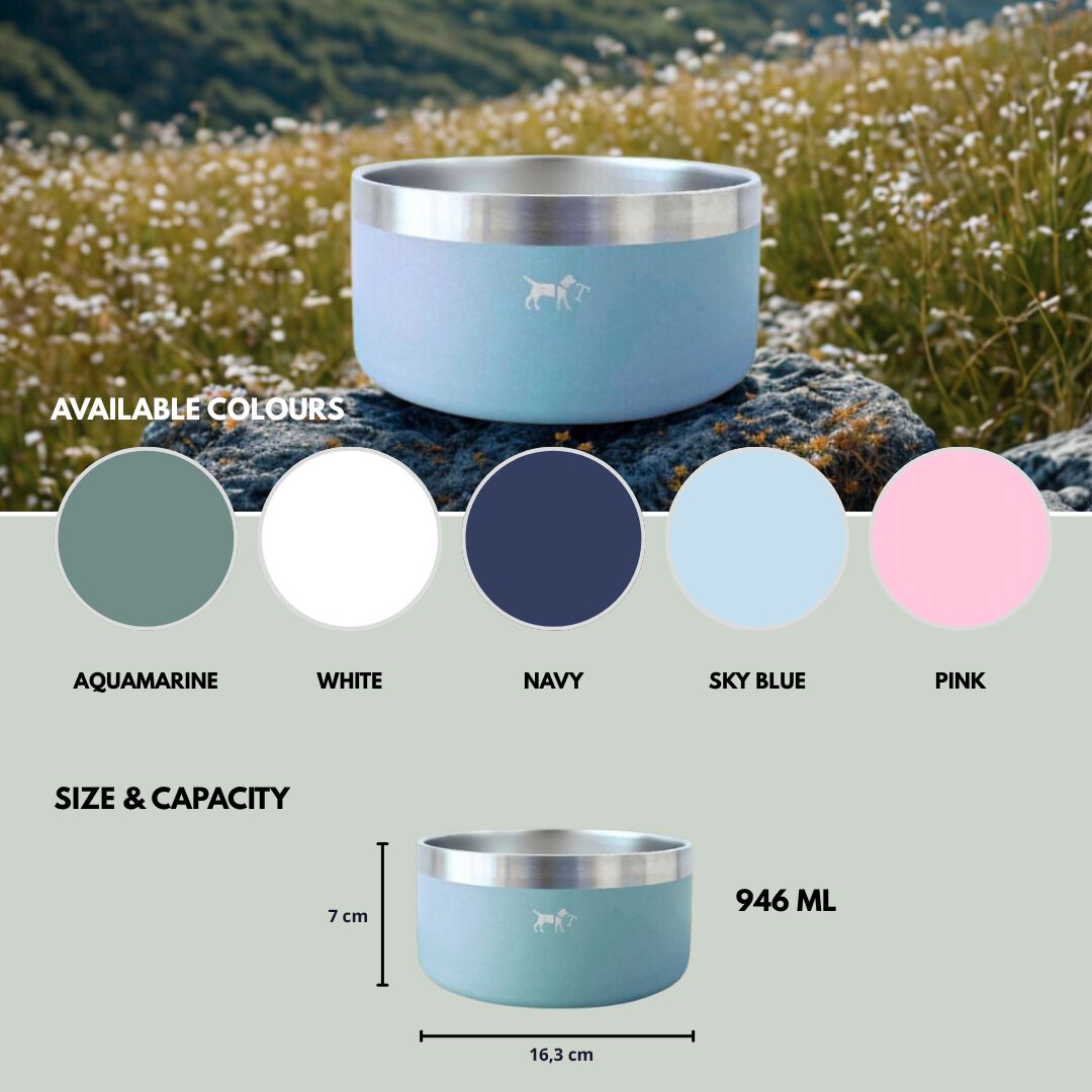 Comedero de acero inoxidable para Perros y Gatos | Acero inoxidable 304, Antideslizante, 946 ml y Varios Colores - La Casa de Turr&oacute;n, , large Imagen numero 5