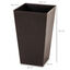 Outsunny Conjunto de 3 Macetas Cuadradas para Plantas Flores 3 Maceteros con Efecto de Símil Ratán para Jardín Terraza Interior y Exterior 36,5x36,5x61 cm Marrón, , large indicador imagen numero 3