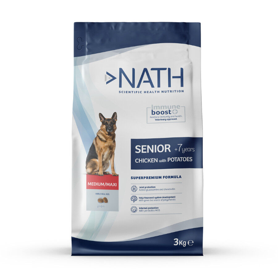 12 kg Nath Senior Medium & Maxi pienso para perros, , large Imagen numero 1
