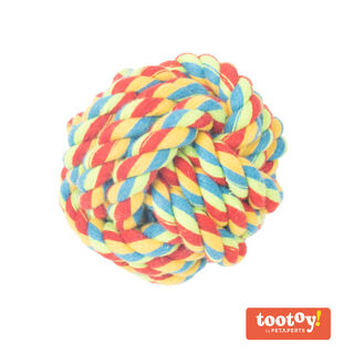 Tootoy! Pull Rope Ball Multicolor pelota de cuerda para perro