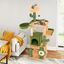 COSTWAY Árbol de Gato de 160 CM Interior, Torre de Gato Multi-nivel Grande con Postes de Sisal para Rascar, Condo, Perchas Acolchadas, Juguetes Colgantes, Centro de Actividad Moderno para Gatitos, , large indicador imagen numero 5