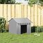 vidaXL Caseta para perros con techo acero galvanizado 83x130x85 cm, , large indicador imagen numero 7