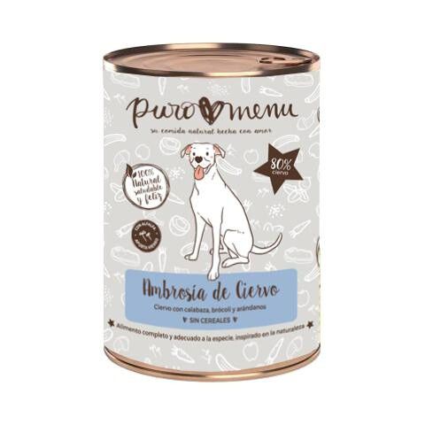 Pack de 12 latas de comida húmeda para perros Puromenu sabor ciervo thumbnail