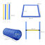 PawHut Set de Entrenamiento de Agilidad para Perros Obstáculos de Salto con Altura Ajustable Túnel para Perros y Bolsa de Transporte Azul y Amarillo, , large indicador imagen numero 3