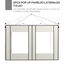 Outsunny Paredes Laterales para Carpa de 2 Paneles 295x195 cm Paredes Laterales de Repuesto de Tela Oxford con 2 Ventanas para Carpas de 6x3 m 3x3 m Crema, , large indicador imagen numero 4