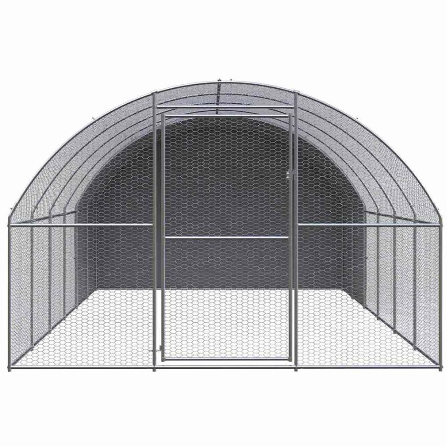 VidaXL Gallinero Exterior plateado, , large Imagen numero 2