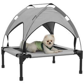 PawHut Cama Perros Elevada Gris