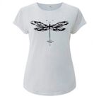 Camiseta manga corta mujer algodón libélula color Blanco, , large image number null