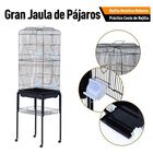 Pawhut jaula con 4 ruedas negro para pájaros, , large image number null