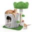 Nobleza - Árbol Rascador para Gatos de Tocón, Torre para Gatos Árbol para Gatos Estable de Varios Niveles con Cueva Dos Bolas, Tree Stump para 1-3 Gatos Medianos, 40x30x53 cm, , large indicador imagen numero 1