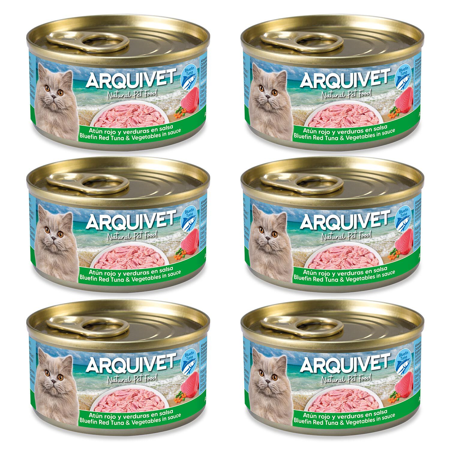 PACK 24 LATAS Red Tuna with Peas and carrot 80gr, , large Imagen numero 2