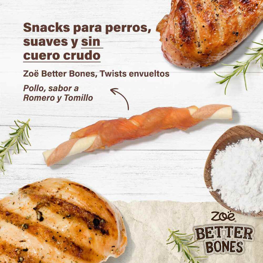 Twists envueltos en pollo para perros Zo&euml; Better Bones Pack de 27, , large Imagen numero 4