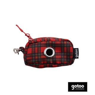 Gotoo Porta bolsas estampado rojo para perros