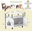 COSTWAY Mueble Arenero para Gatos, Casa Esquinera para Gatos de Madera con Estante Abierto, 2 Puertas, 2 Entradas y Patas de Metal, Casa de Baño para Mascota, 105 x 50 x 73 cm (Blanco), , large indicador imagen numero 2